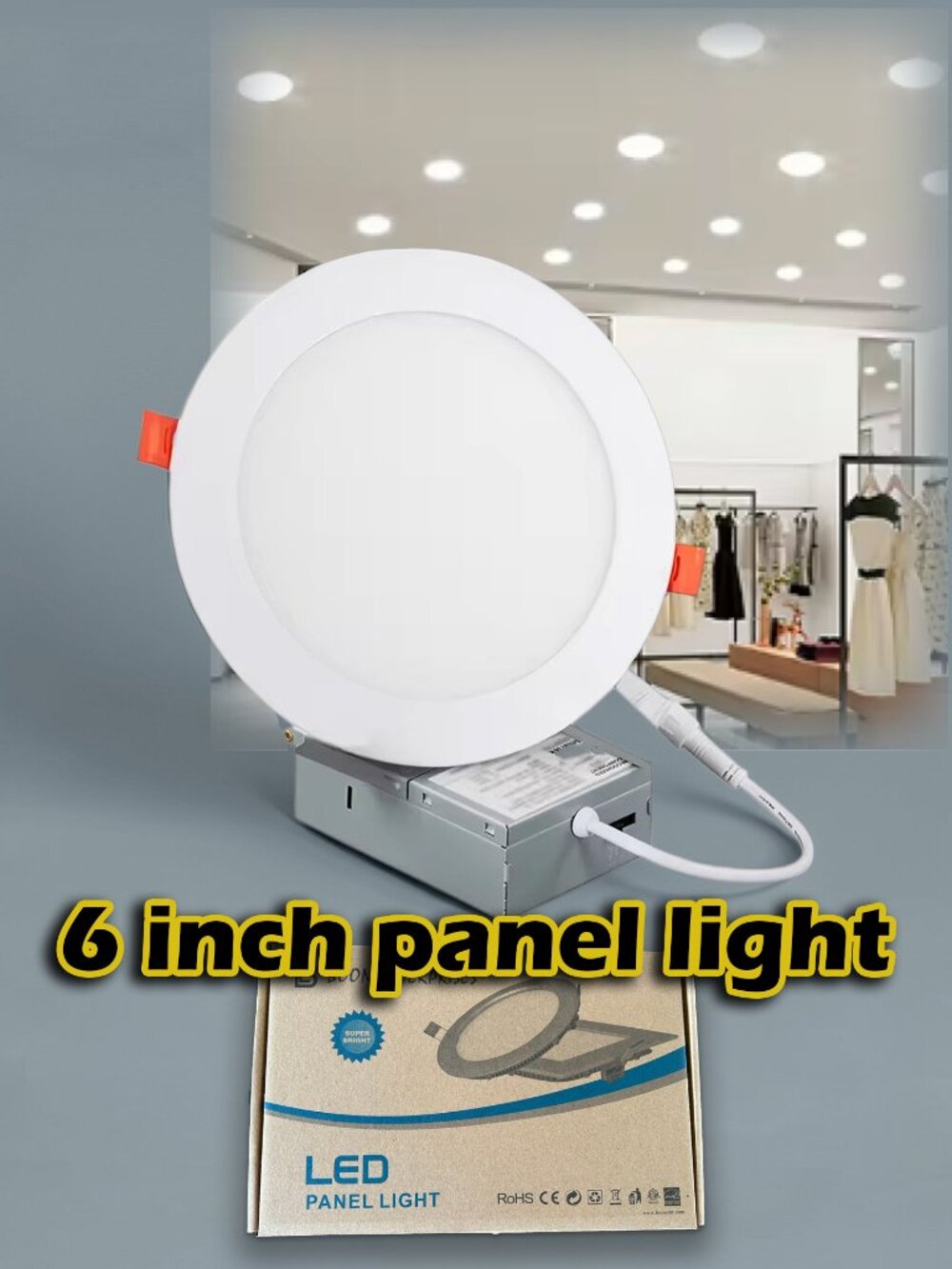 Brand New | 6 inch / 14.5cm LED Round  Panel Light | Warm White | 9W